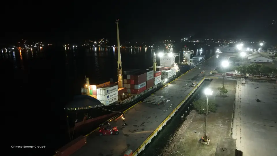 Illuminated vessel and port operations after dark